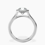 18kt White Gold Harriet Halo 2mm Lab Diamond Ring side right image one