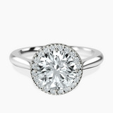 Platinum Harriet Halo 2mm Lab Diamond Ring front image