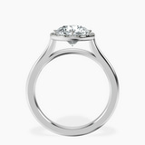Platinum Harriet Halo 2mm Lab Diamond Ring side right image one