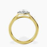 18kt Yellow Gold Harriet Halo 2mm Lab Diamond Ring side right image one
