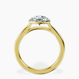 14kt Yellow Gold Harriet Halo 2mm Lab Diamond Ring side right image one
