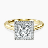 18ct Yellow Gold Harriet Halo 2mm Lab Diamond Ring front image