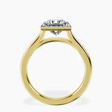 18ct Yellow Gold Harriet Halo 2mm Lab Diamond Ring side right image one