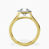 14ct Yellow Gold Harriet Halo 2mm Lab Diamond Ring side right image one