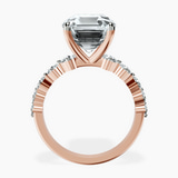 14kt Rose Gold Edna Side Stone Lab Diamond Ring side right image one