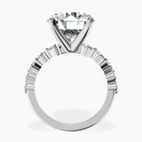 10kt White Gold Edna Side Stone Lab Diamond Ring side right image one