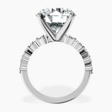 10kt White Gold Edna Side Stone Lab Diamond Ring side right image one