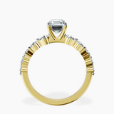 10kt Yellow Gold Edna Side Stone Lab Diamond Ring side right image one