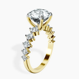 10kt Yellow Gold Edna Side Stone Lab Diamond Ring standing product image one