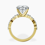 14kt Yellow Gold Edna Side Stone Lab Diamond Ring side right image one