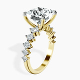 10kt Yellow Gold Edna Side Stone Lab Diamond Ring standing product image one