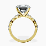 10kt Yellow Gold Edna Side Stone Lab Diamond Ring side right image one