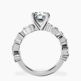 14kt White Gold Hester Petite Side Stone Lab Diamond Ring side right image one