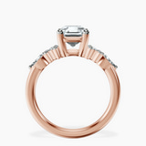14kt Rose Gold Josephine Four Prong Side Stone Lab Diamond Ring side right image one