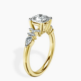 14kt Yellow Gold Josephine Four Prong Side Stone Lab Diamond Ring standing product image one