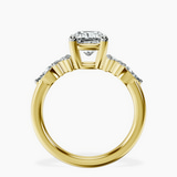 14kt Yellow Gold Josephine Four Prong Side Stone Lab Diamond Ring side right image one