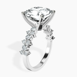 Platinum Dorothea Side Stone Lab Diamond Ring standing product image one