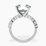 Platinum Dorothea Side Stone Lab Diamond Ring side right image one