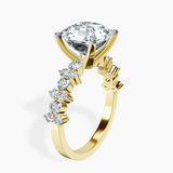 18kt Yellow Gold Dorothea Side Stone Lab Diamond Ring standing product image one