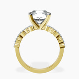 10kt Yellow Gold Dorothea Side Stone Lab Diamond Ring side right image one