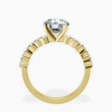 9ct Yellow Gold Dorothea Side Stone Lab Diamond Ring side right image one