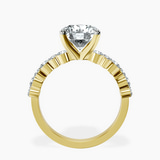 10kt Yellow Gold Dorothea Side Stone Lab Diamond Ring side right image one