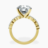 10kt Yellow Gold Dorothea Side Stone Lab Diamond Ring side right image one