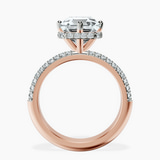 14kt Rose Gold Eloa Secret Halo Lab Diamond Ring side right image one