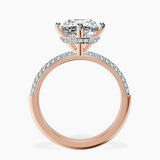 10kt Rose Gold Eloa Secret Halo Lab Diamond Ring side right image one