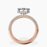 14kt Rose Gold Eloa Secret Halo Lab Diamond Ring side right image one