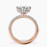 10kt Rose Gold Eloa Secret Halo Lab Diamond Ring side right image one