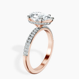 18kt Rose Gold Eloa Secret Halo Lab Diamond Ring standing product image one