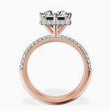 14kt Rose Gold Eloa Secret Halo Lab Diamond Ring side right image one