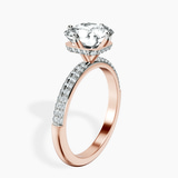 18kt Rose Gold Eloa Secret Halo Lab Diamond Ring standing product image one