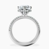 10kt White Gold Eloa Secret Halo Lab Diamond Ring side right image one