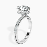 Platinum Eloa Secret Halo Lab Diamond Ring standing product image one