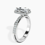 Platinum Eloa Secret Halo Lab Diamond Ring standing product image one