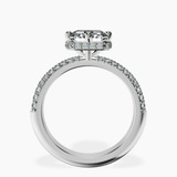 Platinum Eloa Secret Halo Lab Diamond Ring side right image one