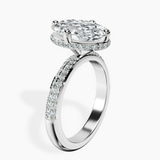 14kt White Gold Eloa Secret Halo Lab Diamond Ring standing product image one