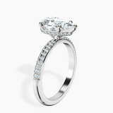 Platinum Eloa Secret Halo Lab Diamond Ring standing product image one