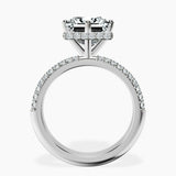 Platinum Eloa Secret Halo Lab Diamond Ring side right image one
