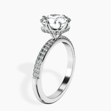 Platinum Eloa Secret Halo Lab Diamond Ring standing product image one