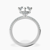 Platinum Eloa Secret Halo Lab Diamond Ring side right image one