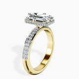 14kt Yellow Gold Eloa Secret Halo Lab Diamond Ring standing product image one