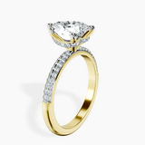 14kt Yellow Gold Eloa Secret Halo Lab Diamond Ring standing product image one