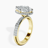 14kt Yellow Gold Eloa Secret Halo Lab Diamond Ring standing product image one