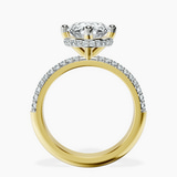 14kt Yellow Gold Eloa Secret Halo Lab Diamond Ring side right image one