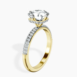 14kt Yellow Gold Eloa Secret Halo Lab Diamond Ring standing product image one