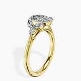 9ct Yellow Gold Beatrice Marquise Side Stone Lab Diamond Ring standing product image one