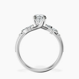 9ct White Gold Emmeline Crisscross Side Stone Lab Diamond Ring side right image one